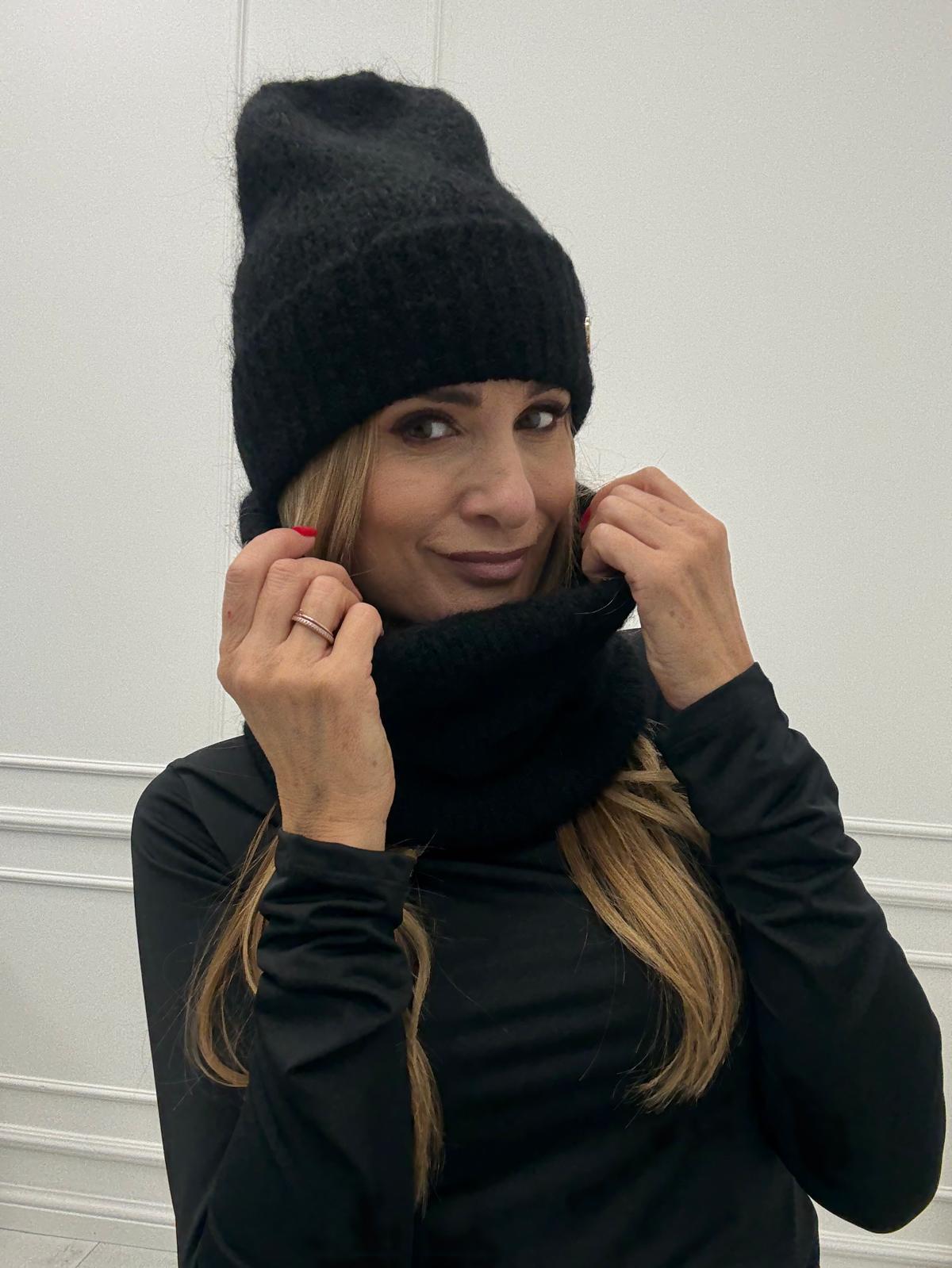 Czarny Komplet z Kid - Moher Minouu 