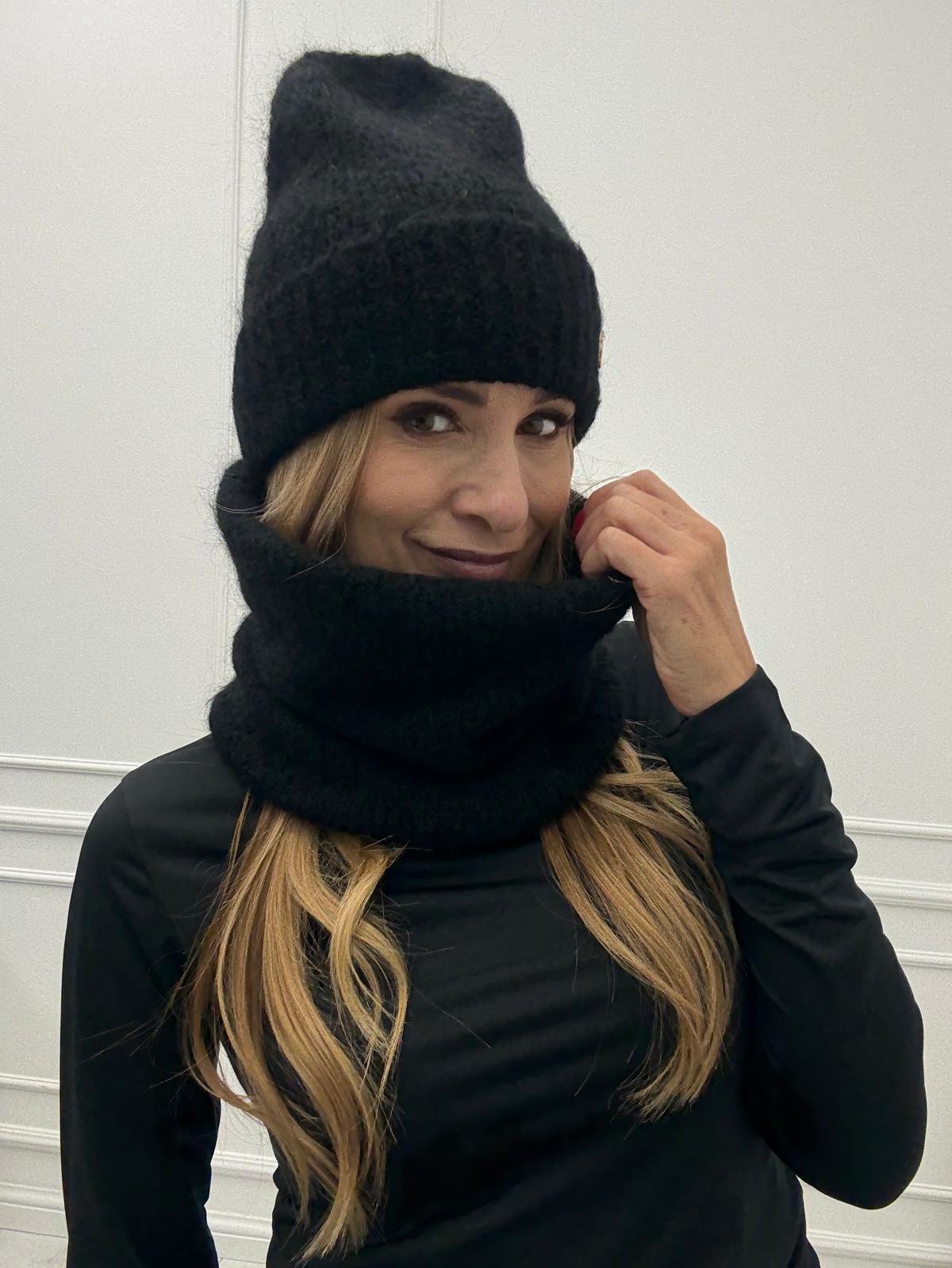 Czarny Komplet z Kid - Moher Minouu 