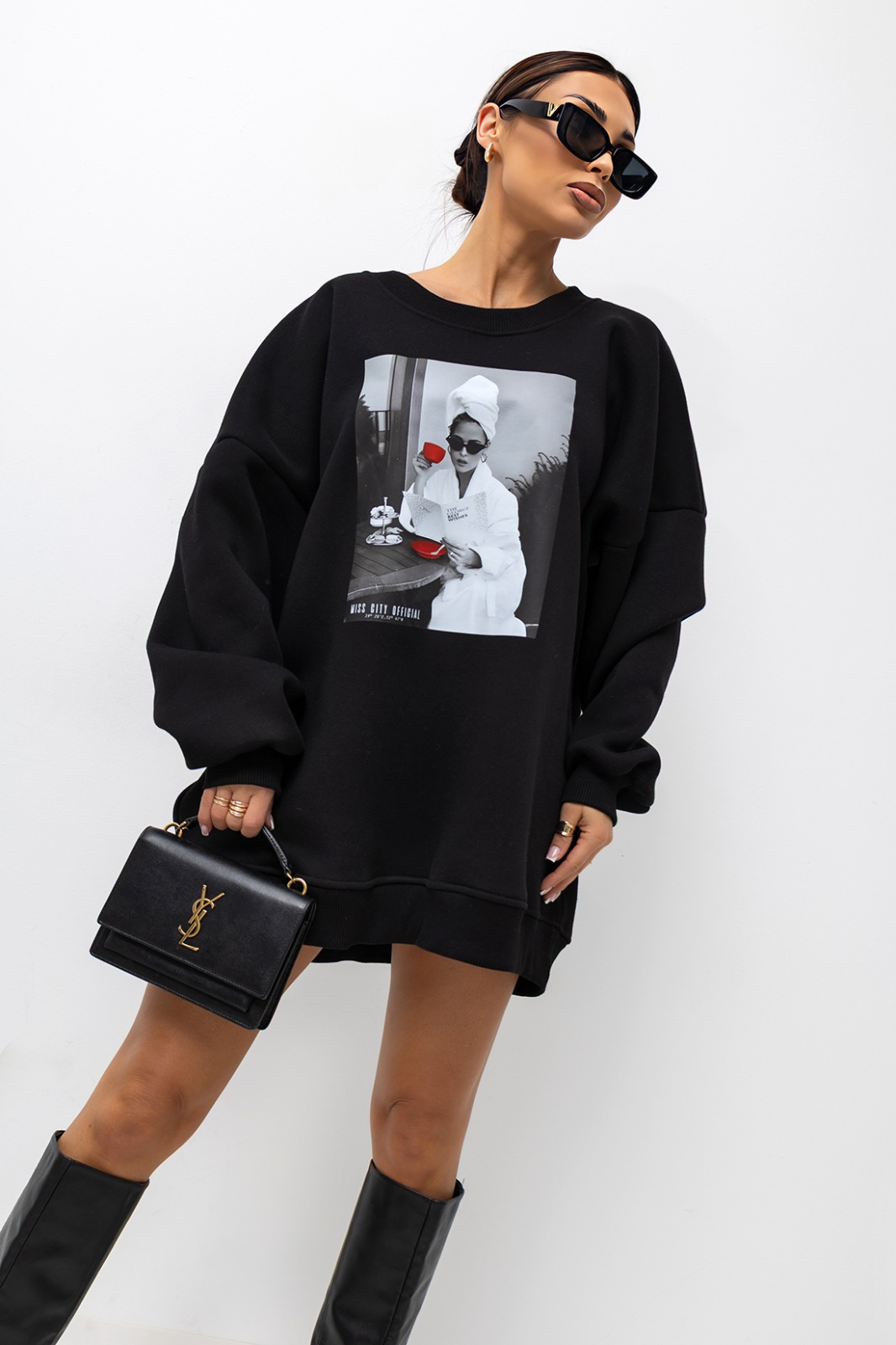 Damska Bluza Paris (czarny) Miss City Official