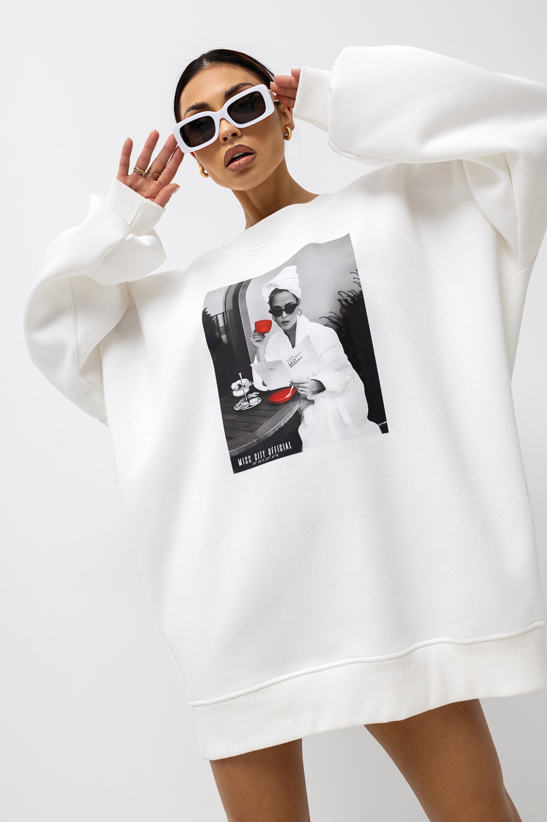 Damska Bluza Paris (biała) Miss City Official