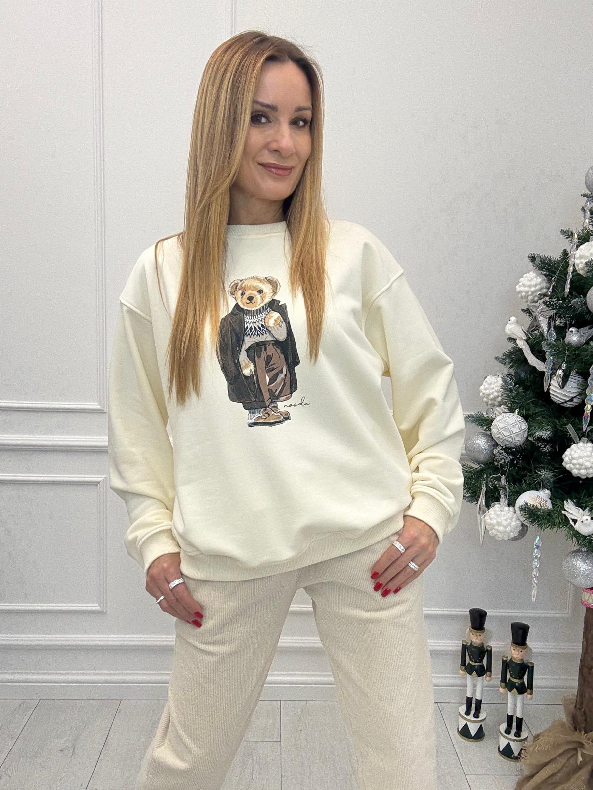 Waniliowa Bluza Nooda Miś 
