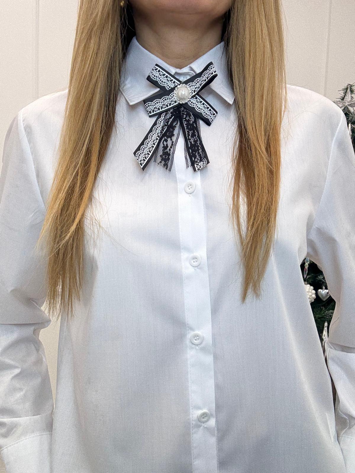 Przypinka Krawatka Minouu Czarno Biała nr 3