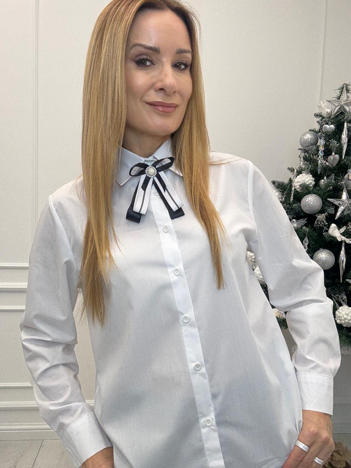 Przypinka Krawatka Minouu Czarno Biała nr 4