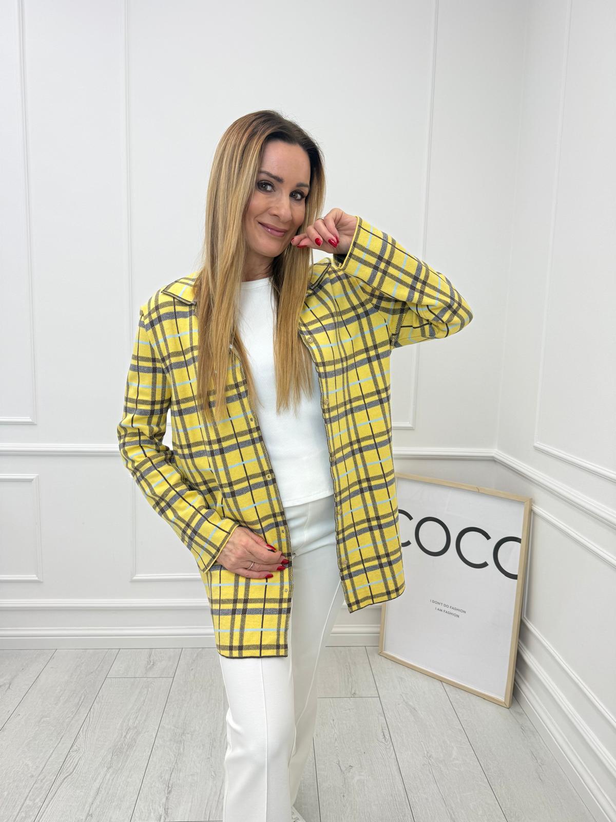 Cytrynowa Koszula w Kratę Minouu 