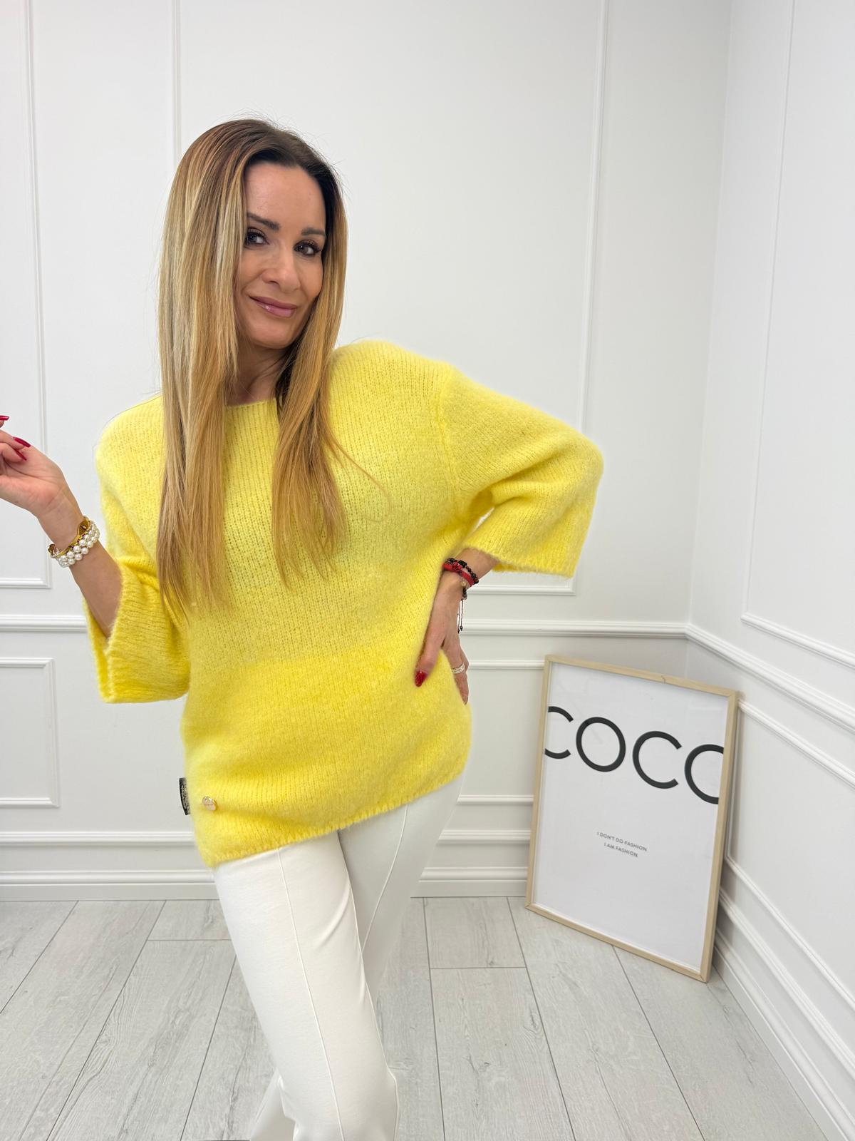  Sweter Moher Minouu Cytryna