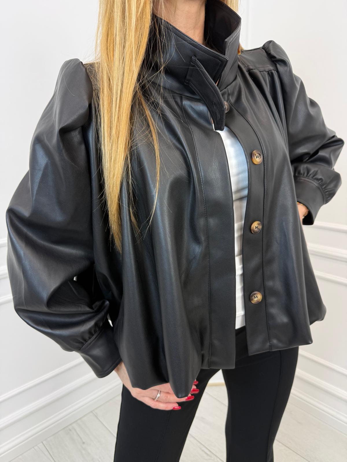 Czarna Kurtka Bombbka Czarna Lavysh