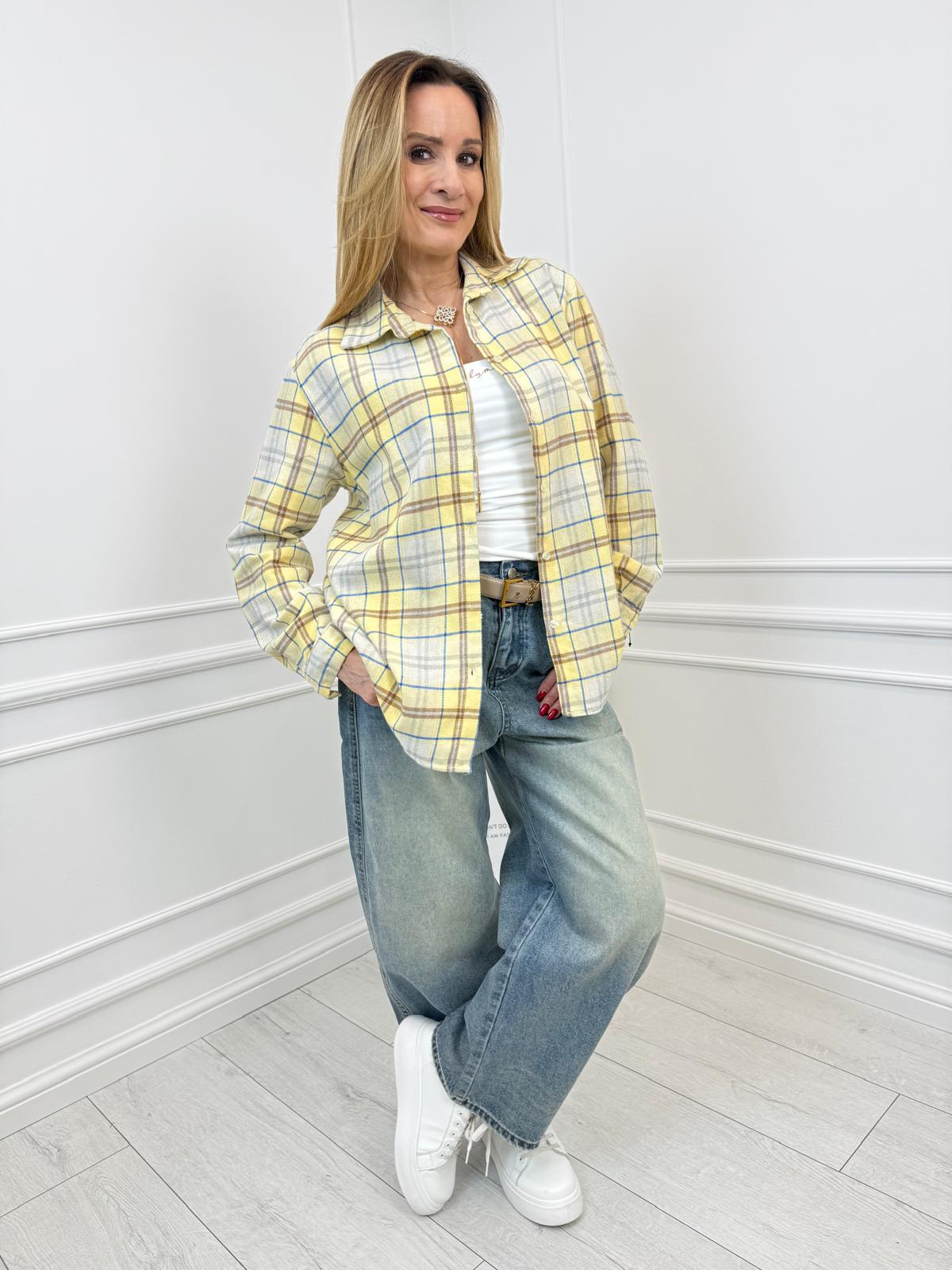 Bananowa Koszula w Kratkę 