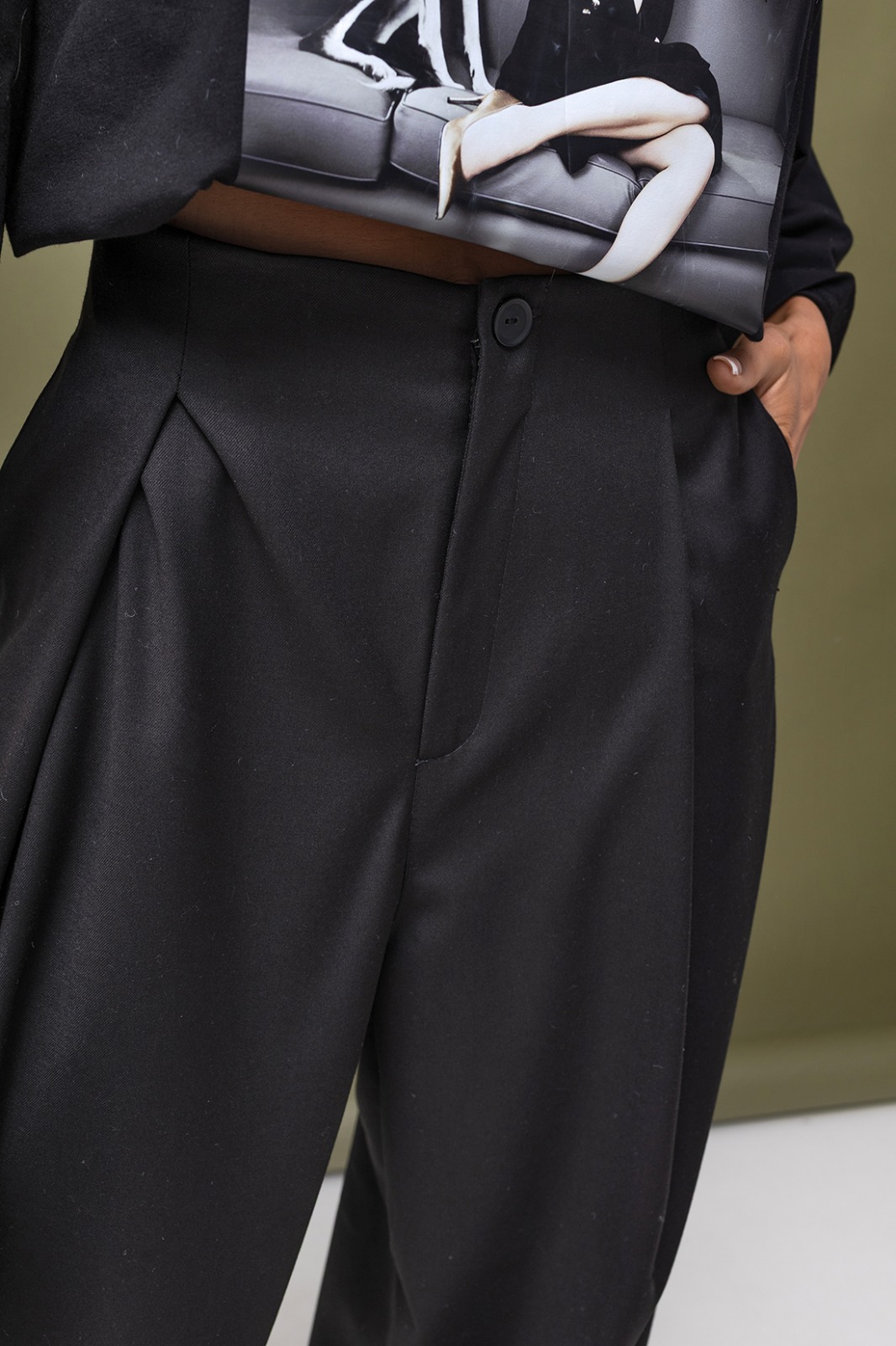 Damskie Spodnie One Steps (czarny) Miss City Official