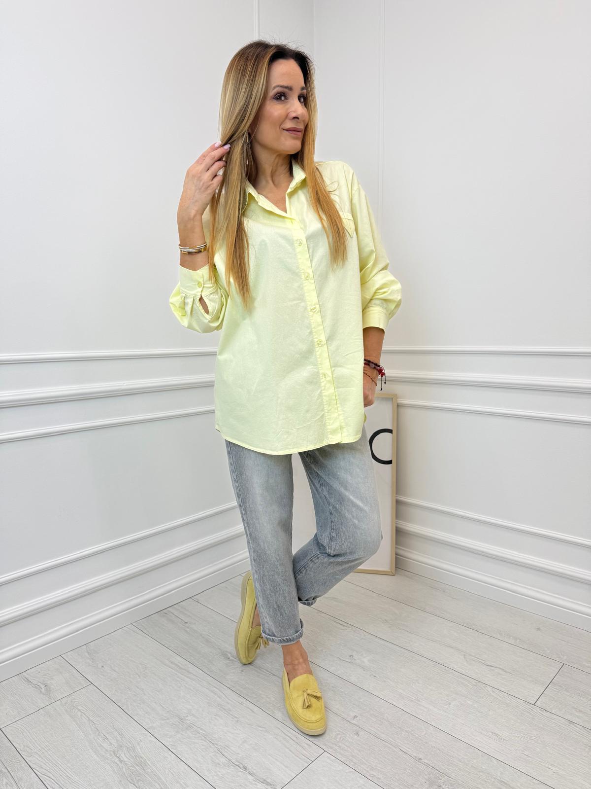 Piękna Koszula w Kolorze Bananowym