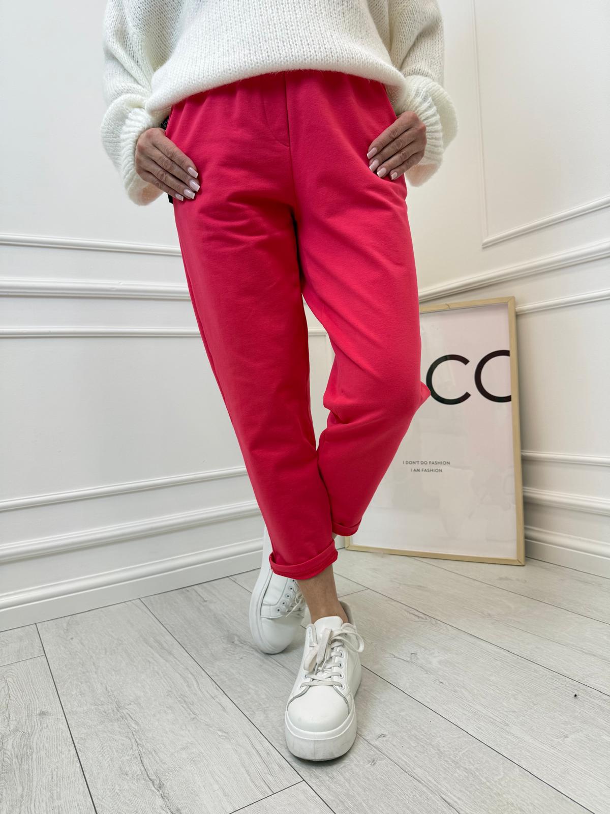 Bawełniane Spodnie Minouu Patka Arbuzowe