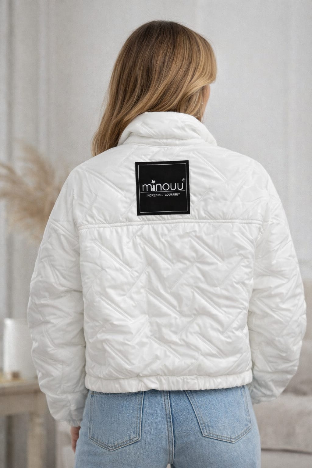 Błękitna Kurtka Katana Pikowana Minouu