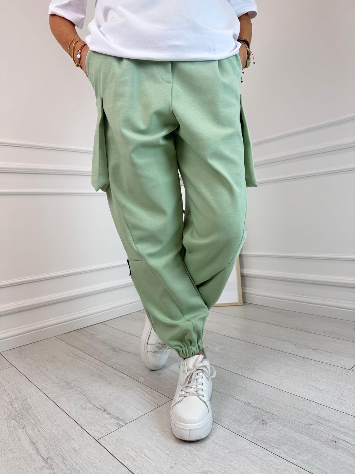 Spodnie Minouu Jogger z Kieszeniami Matcha 