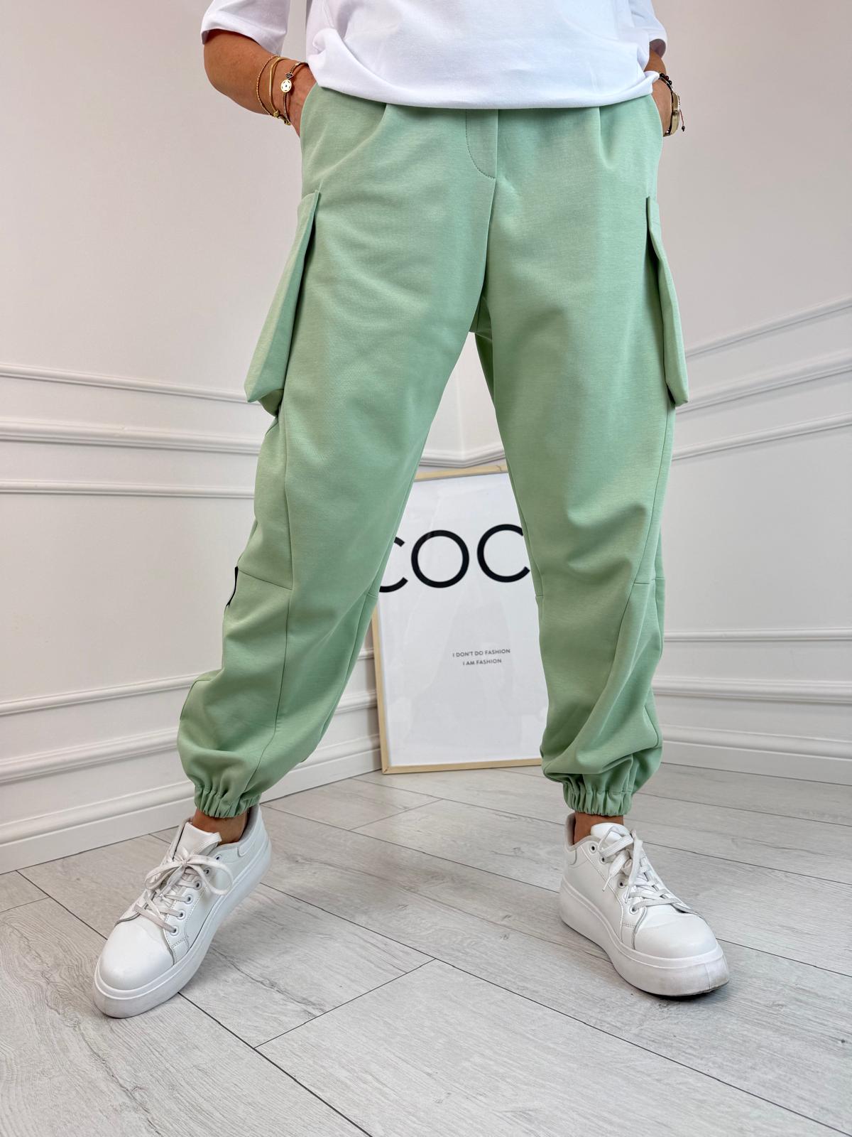 Spodnie Minouu Jogger z Kieszeniami Matcha 