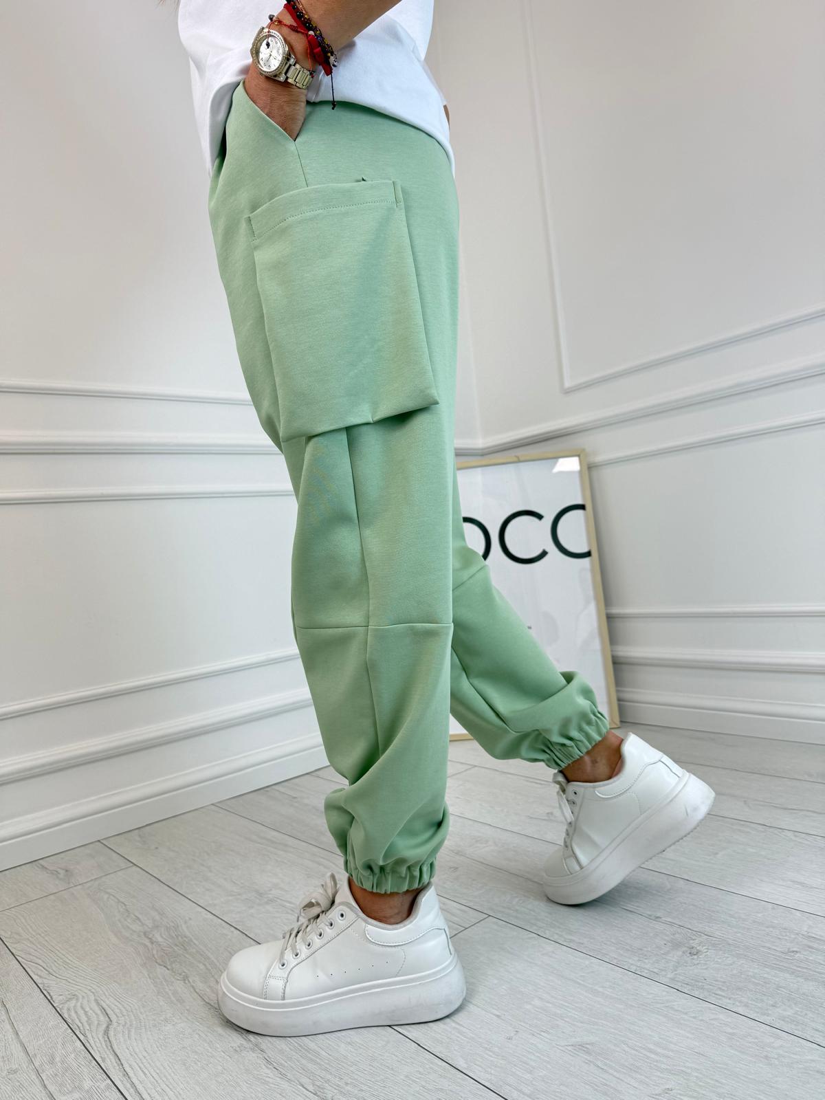 Spodnie Minouu Jogger z Kieszeniami Matcha 