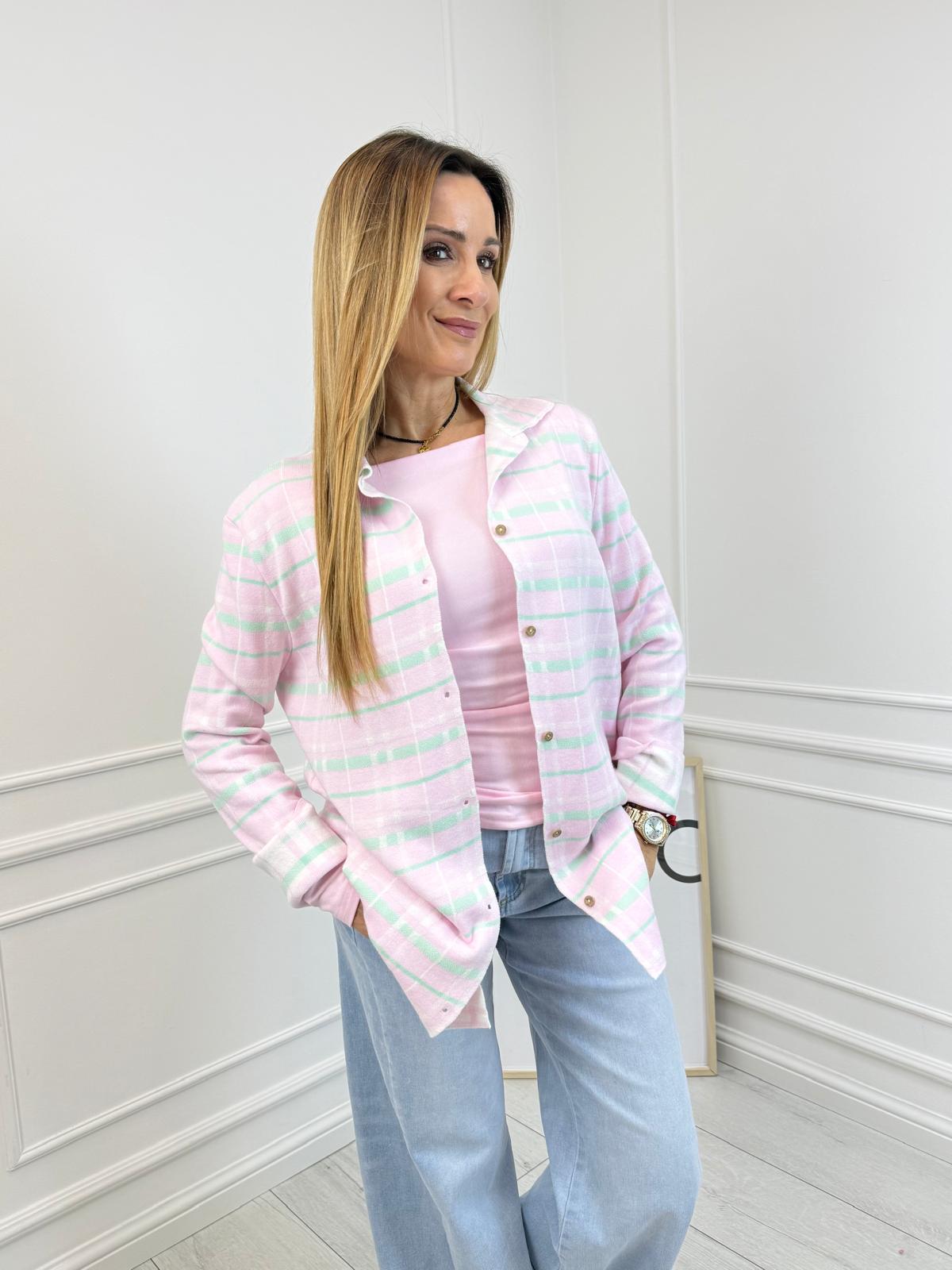  Koszula w Kratę Minouu Różowy z Macha 