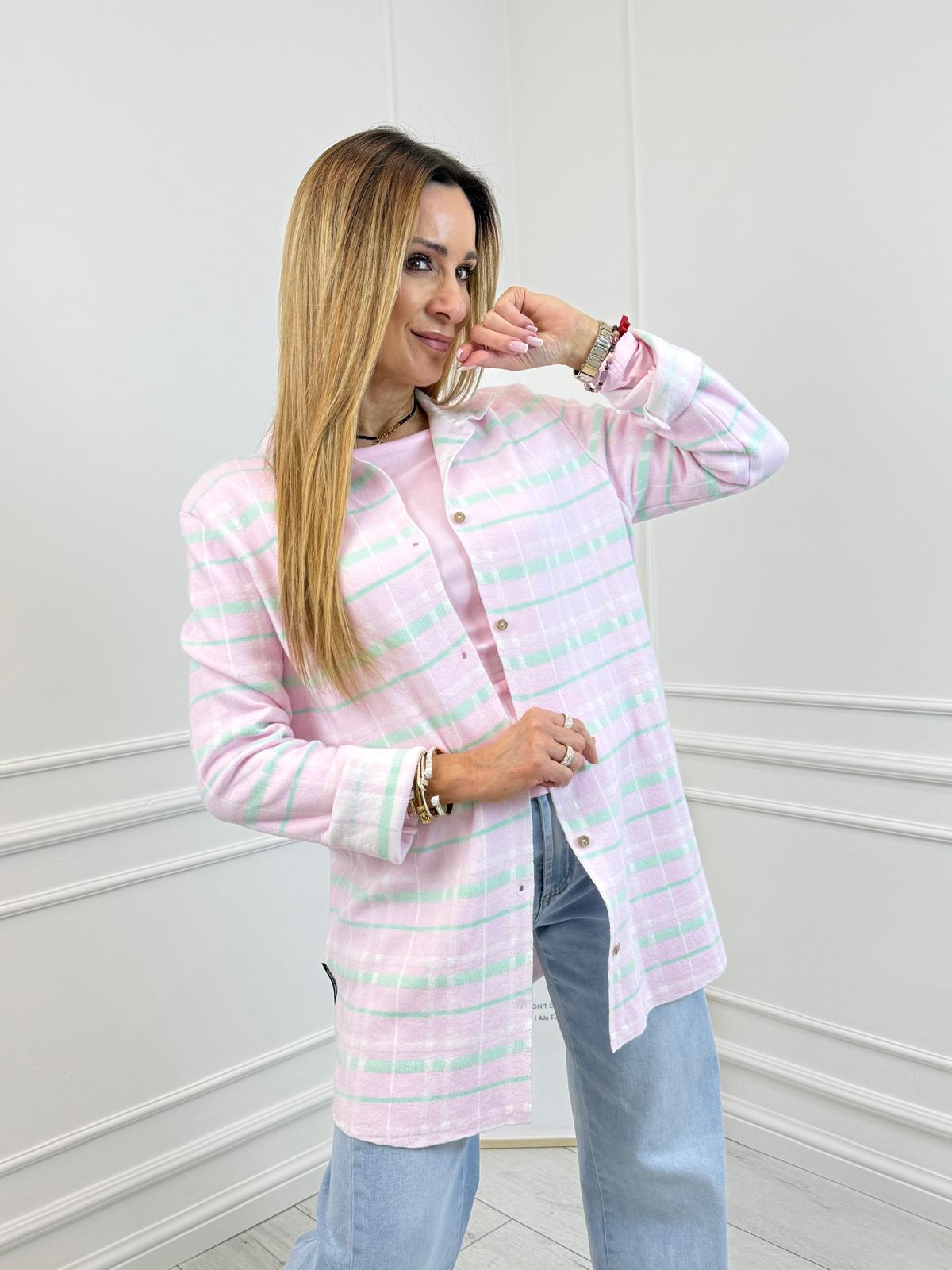  Koszula w Kratę Minouu Różowy z Macha 