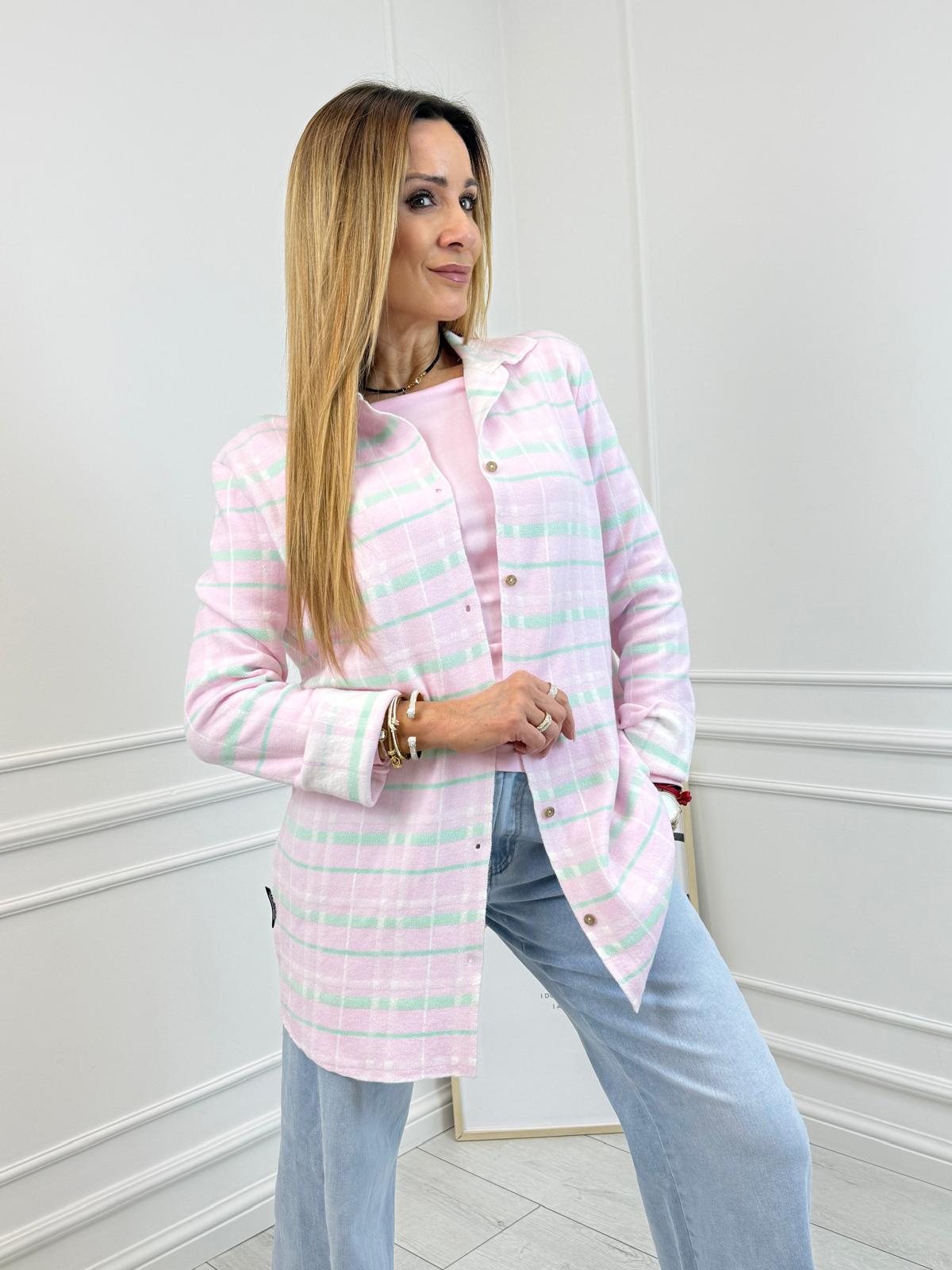  Koszula w Kratę Minouu Różowy z Macha 