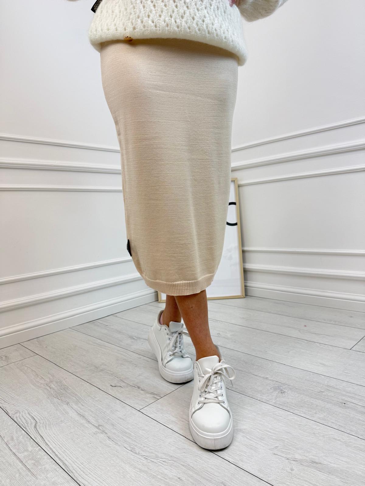 Spódnica Minouu Tuba Wiskoza Beżowa 