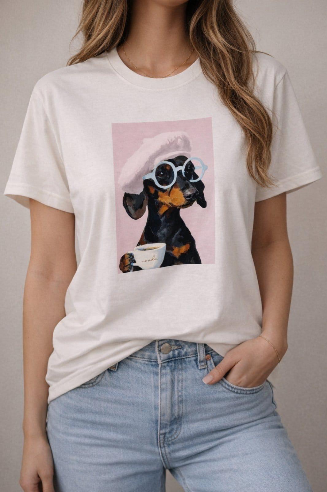 Wanilia Bluzka T-shirt Nooda z Aplikacją