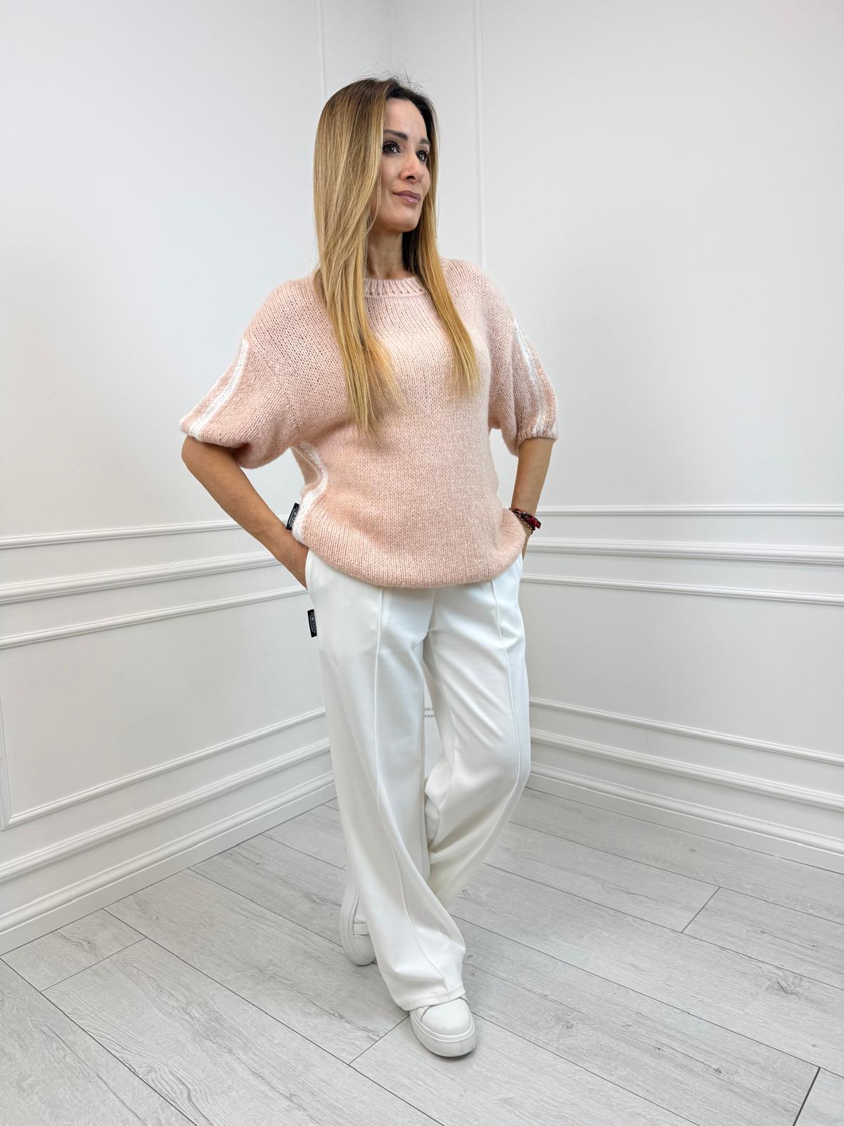  Sweter Lampas Minouu z Baby Alaka Kolor Morelowy