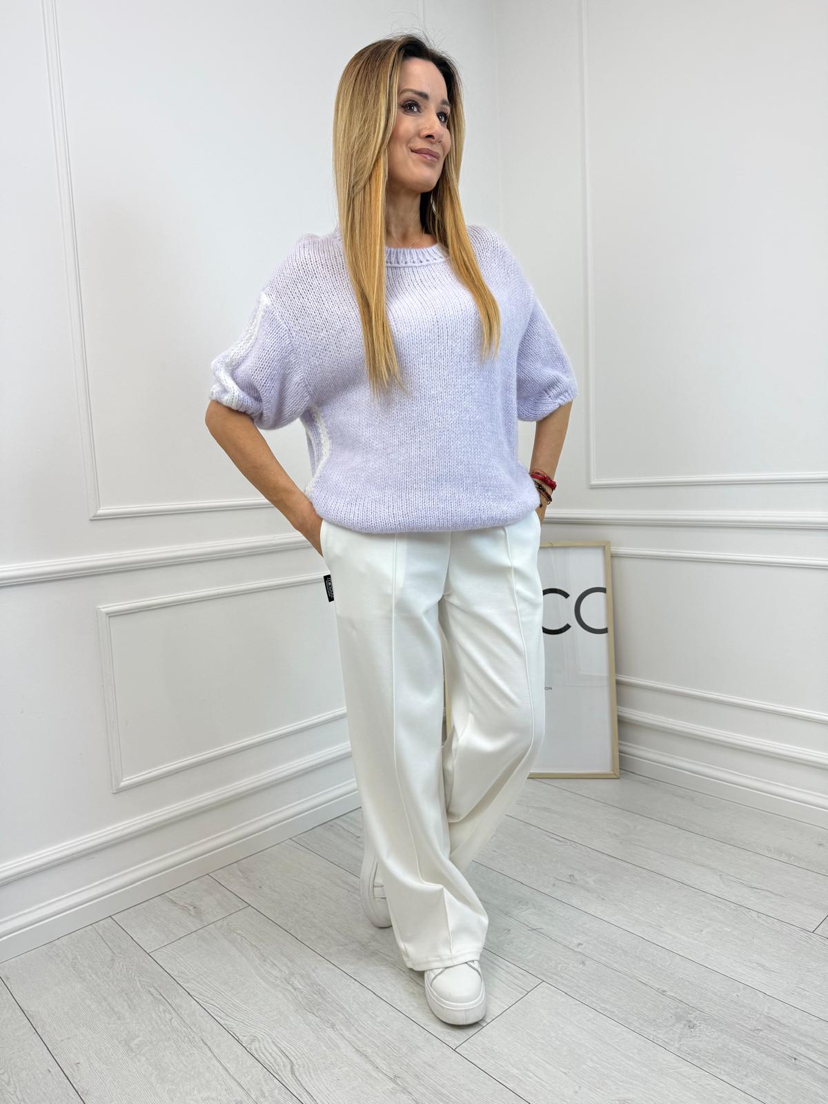  Sweter Lampas Minouu z Baby Alaka Kolor Liliowy