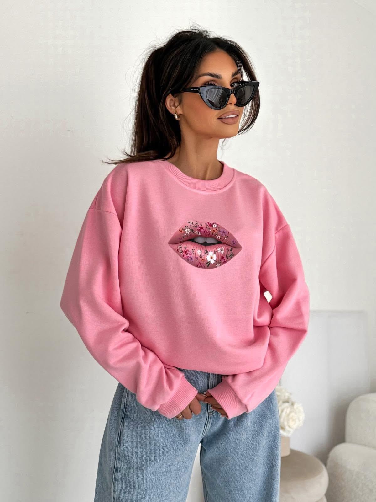 Różowa  Bluza BOCCA Usta