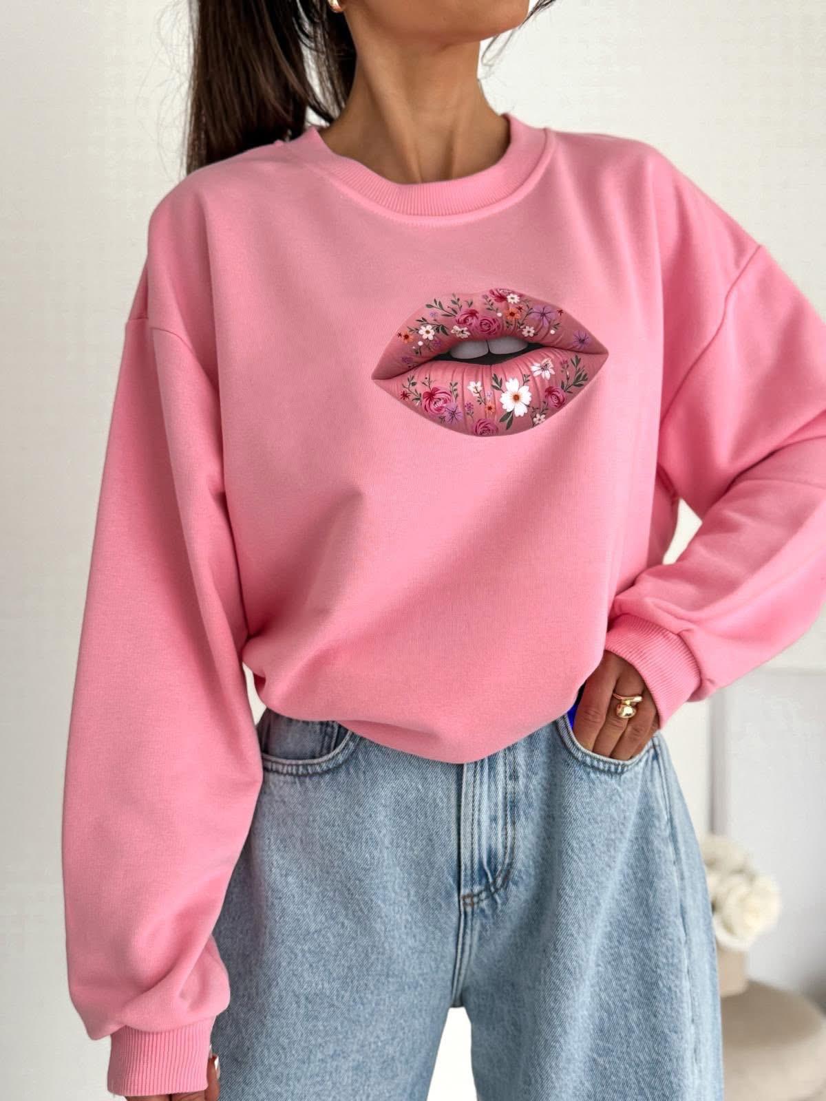 Różowa  Bluza BOCCA Usta