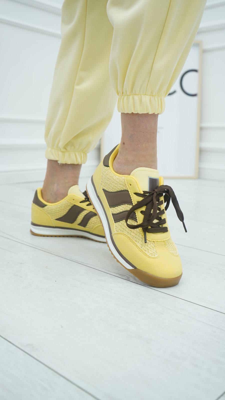 Żółte Buty Sneakersy