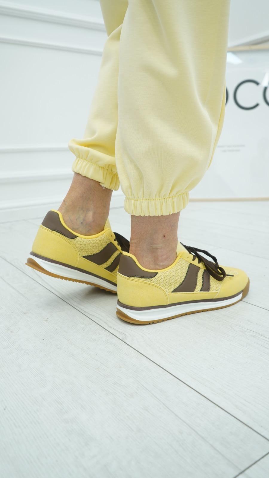 Żółte Buty Sneakersy