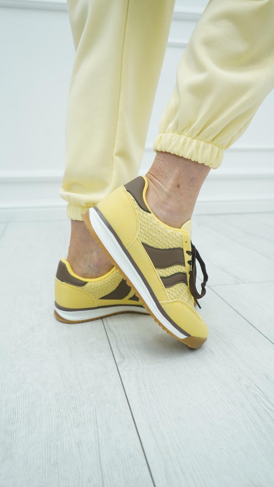 Żółte Buty Sneakersy