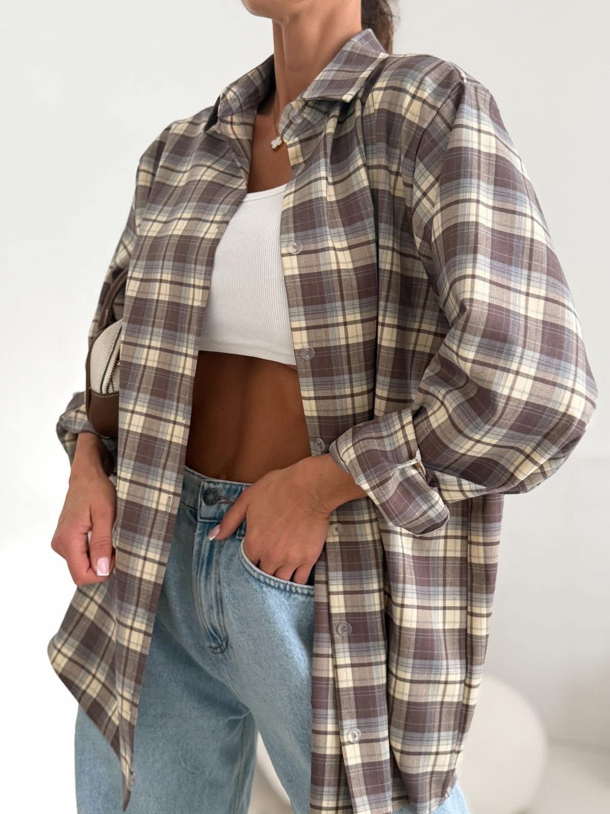  Koszula w Bananową Kratę BOCCA