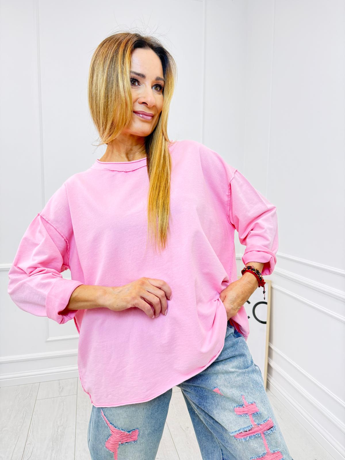 Bawełniana Bluzka, Dekatyzowana Kolor Różowy