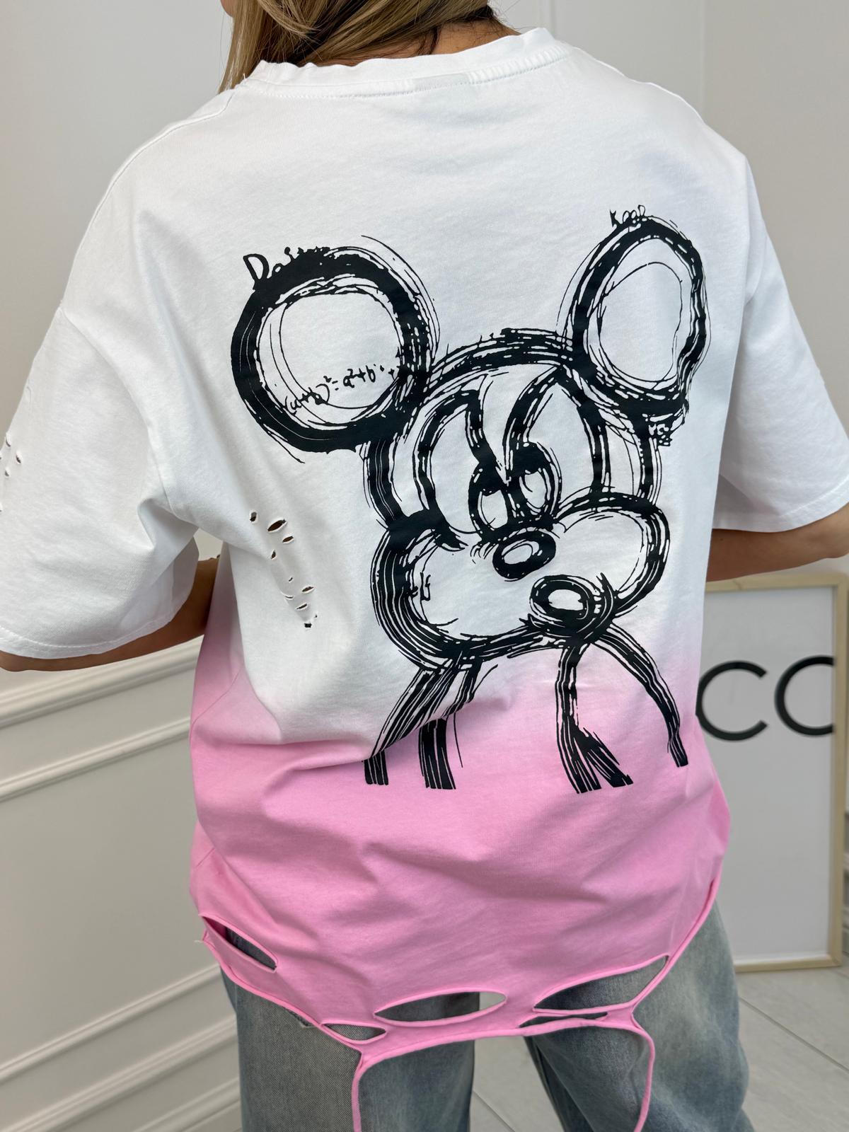 Bluzka T-Shirt Mickey Ombre