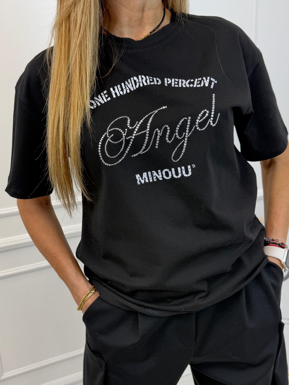 Bluzka T-shirt Minouu Angel Czarna