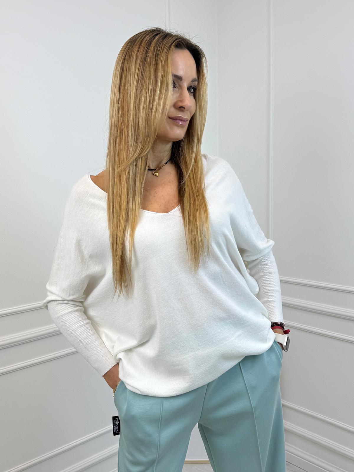 Bluzka Sweter Flora Minouu Kolor Kokosowa 