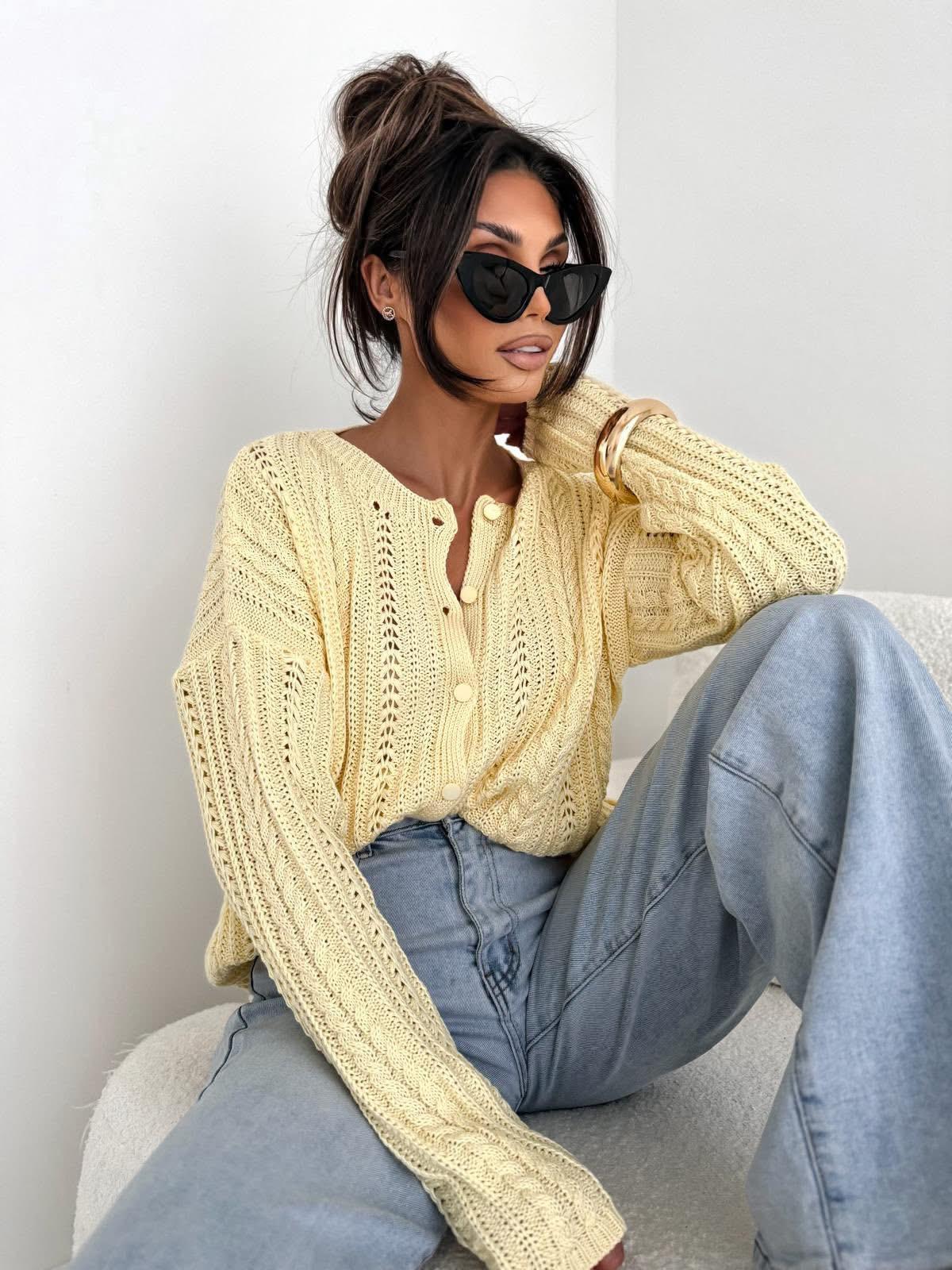  Sweter Bocca Ażurowa Subtelność