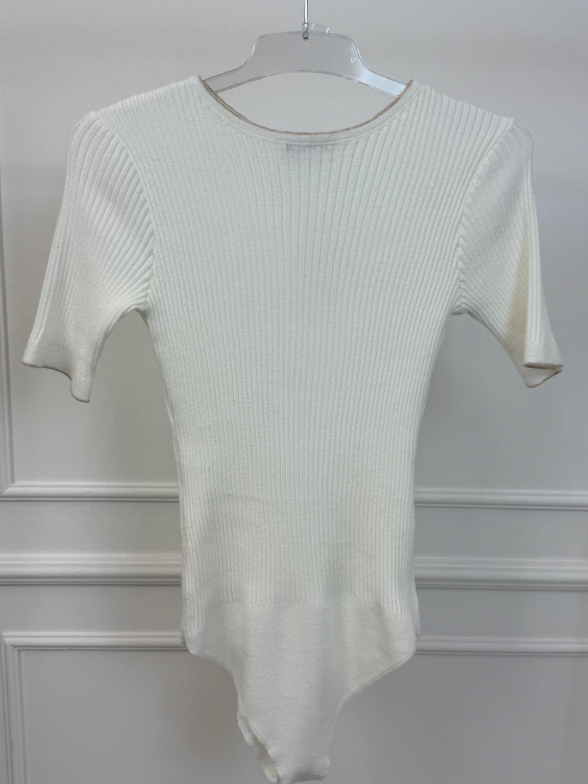 Body wiskozowe prążkowane Minouu – ecru
