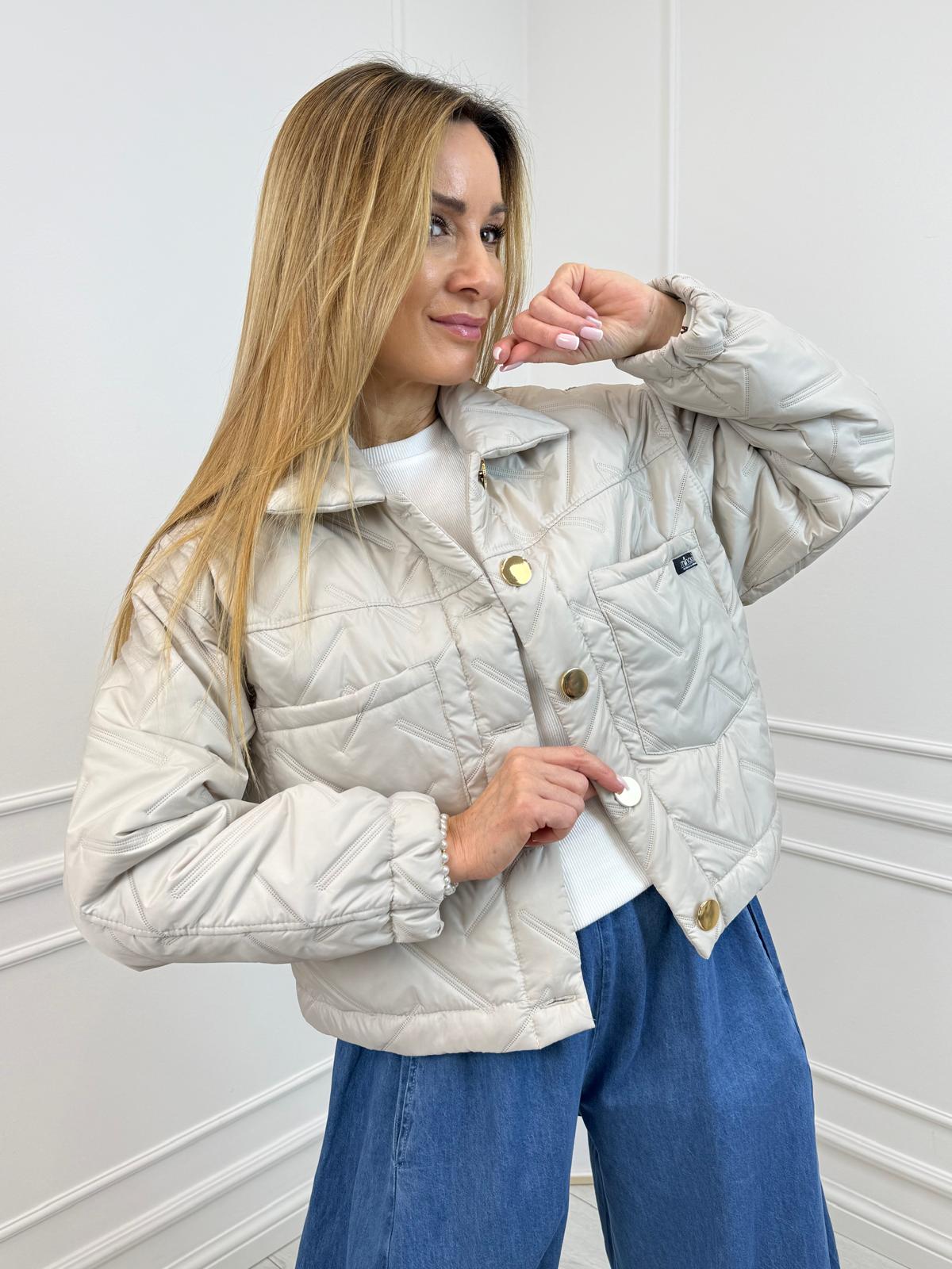  Kurtka Katana Pikowana Minouu Kolor Beżowy