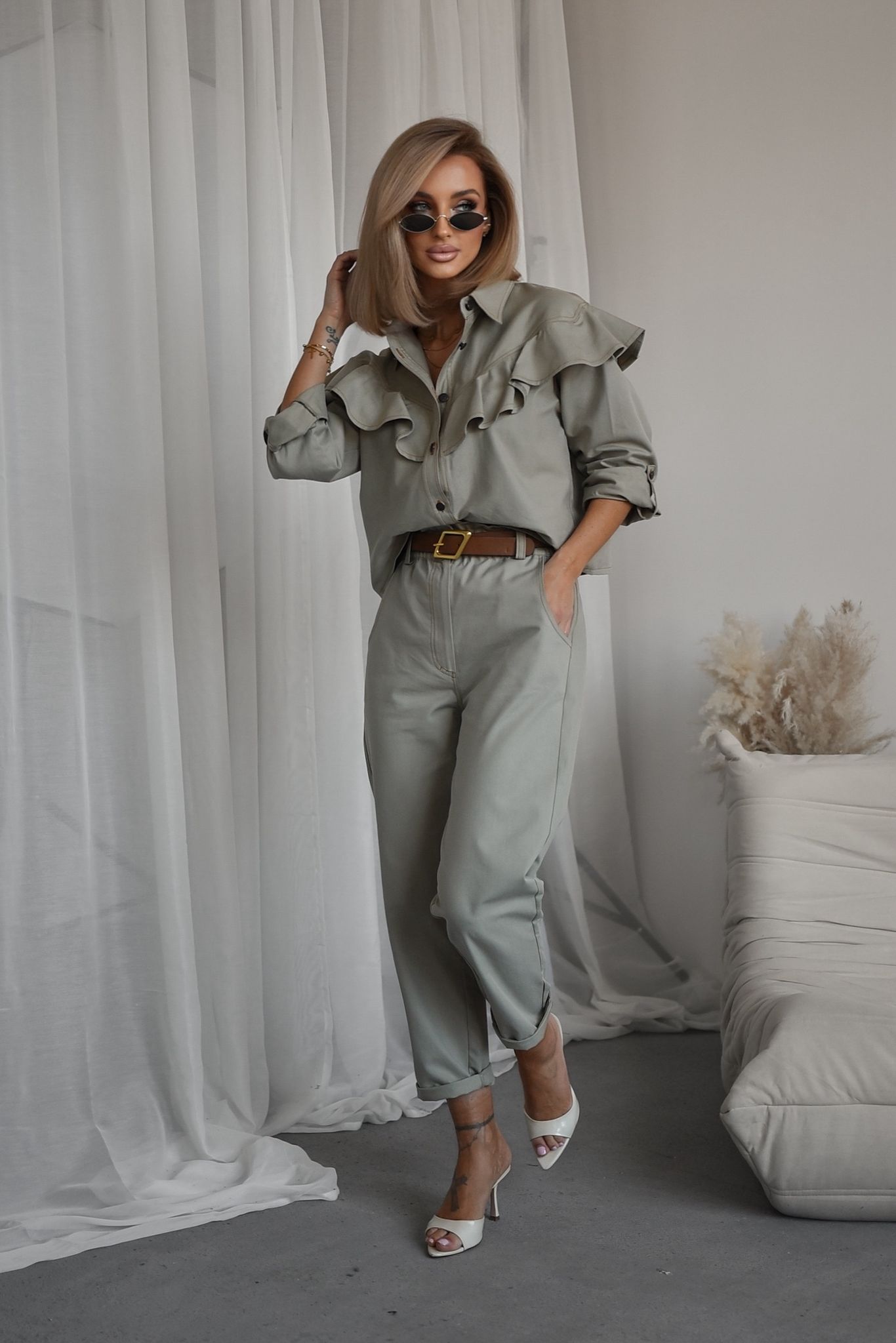 Khaki Kurtka Jeans Xana 