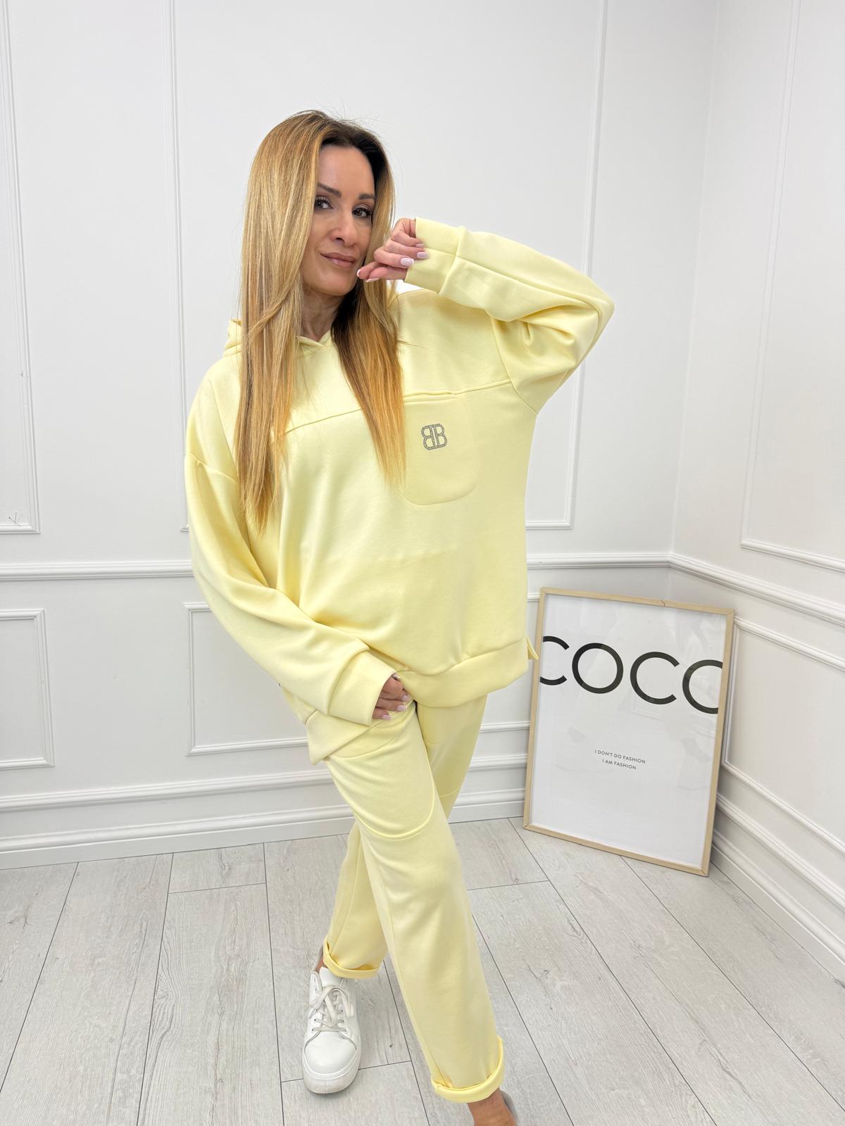 Masełkowy Komplet Dresowy BB Minouu Kolor Akacjowy