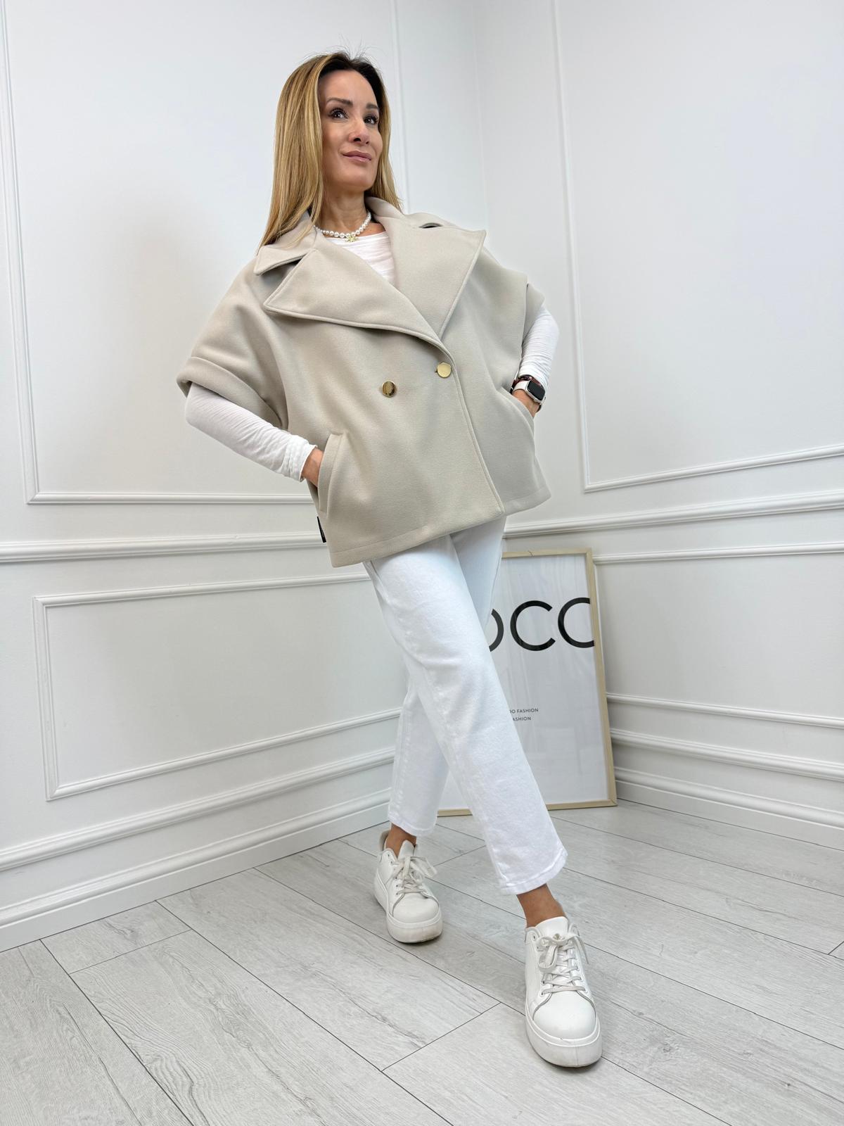  Kurtka Płaszcz Minouu Beżowy