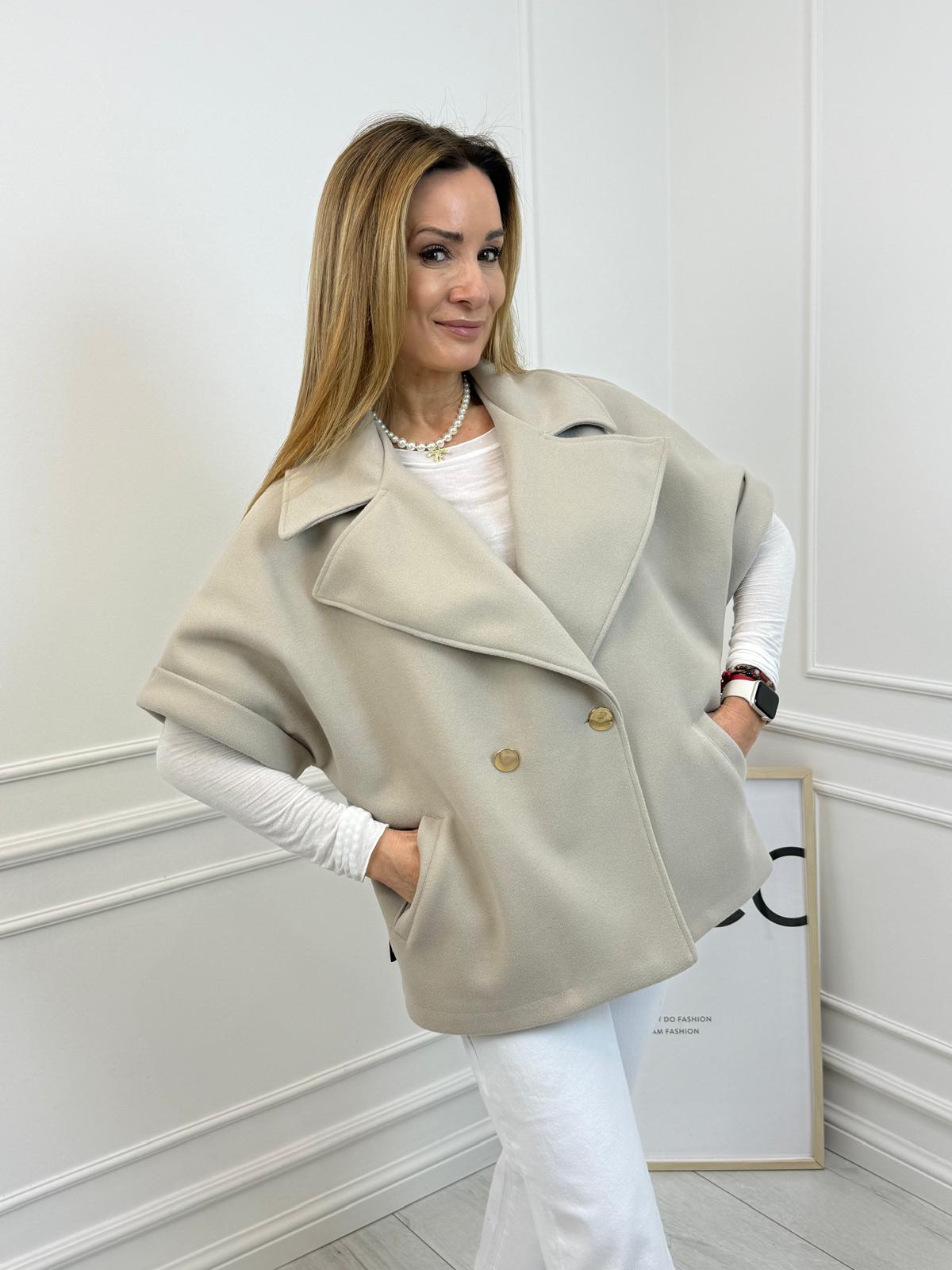  Kurtka Płaszcz Minouu Beżowy