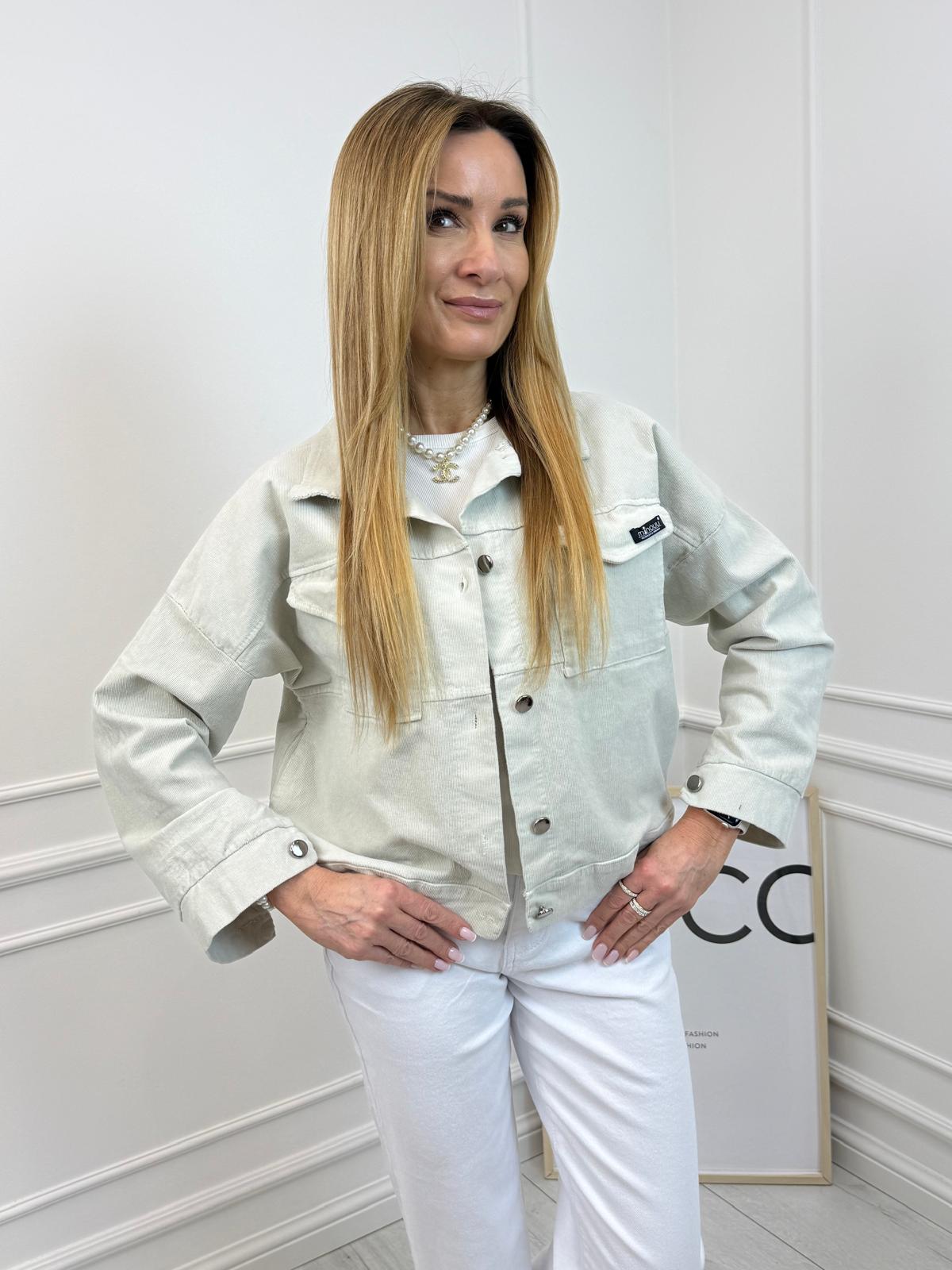 Beżowa Kurtka Katana Jeans Minouu Mimi