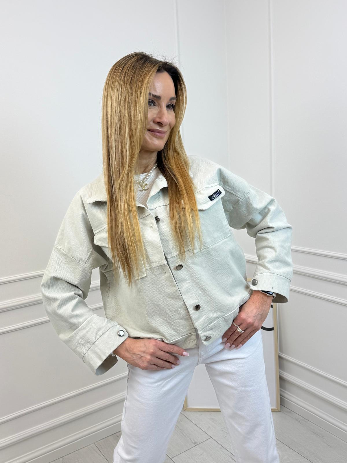 Beżowa Kurtka Katana Jeans Minouu Mimi