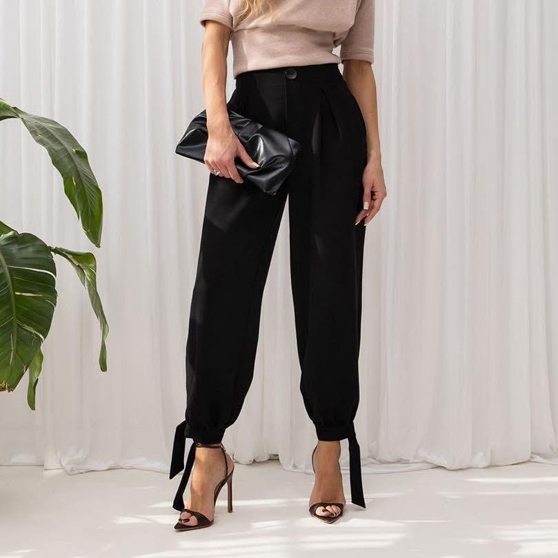 Czarne Spodnie JOLMAR 