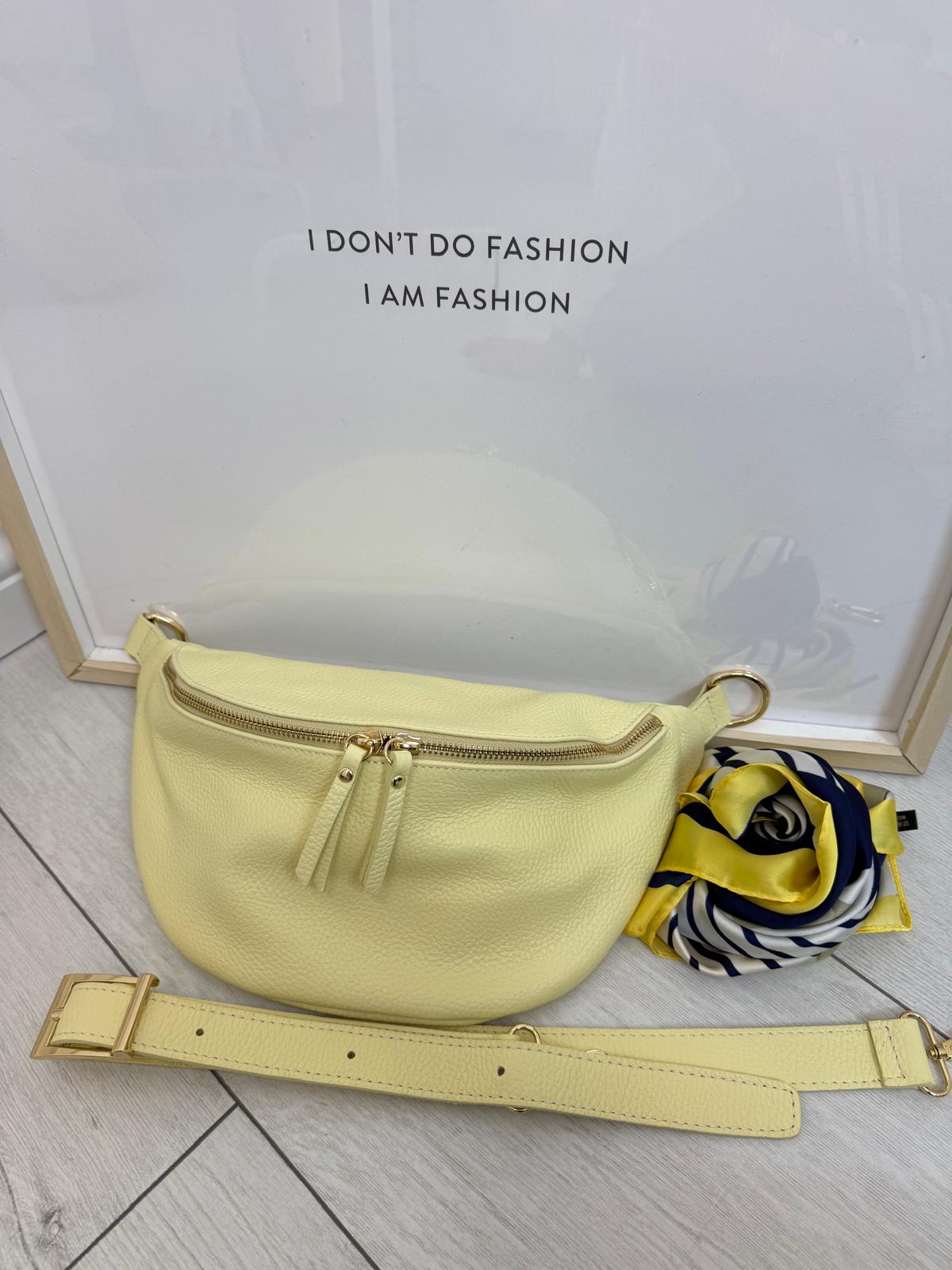 Nerka Torba Borse In Pelle Kolor Bananowy