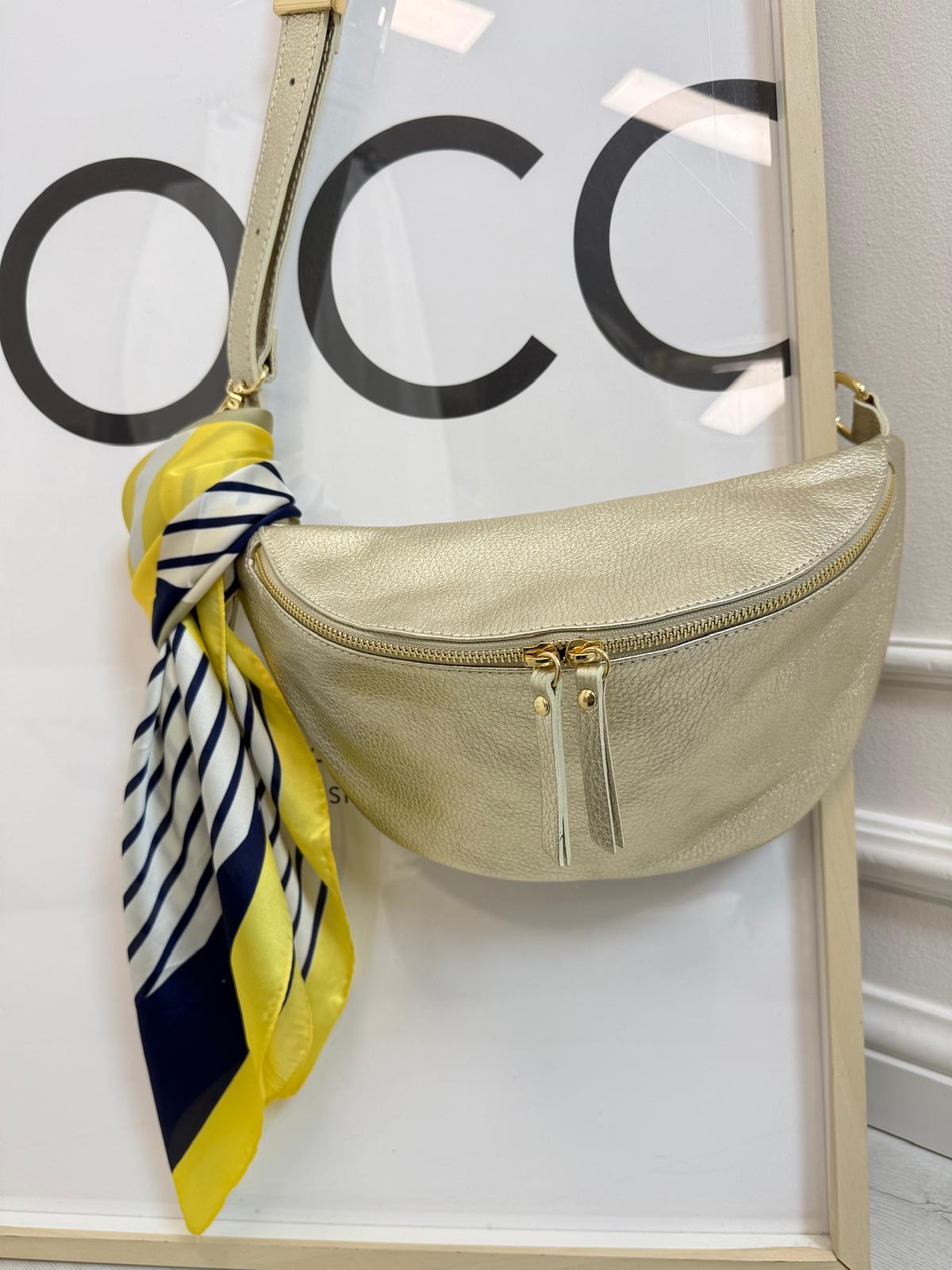 Nerka Torba Borse In Pelle Mleczna Złota