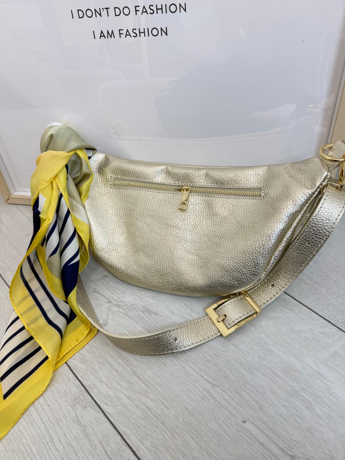 Nerka Torba Borse In Pelle Mleczna Złota