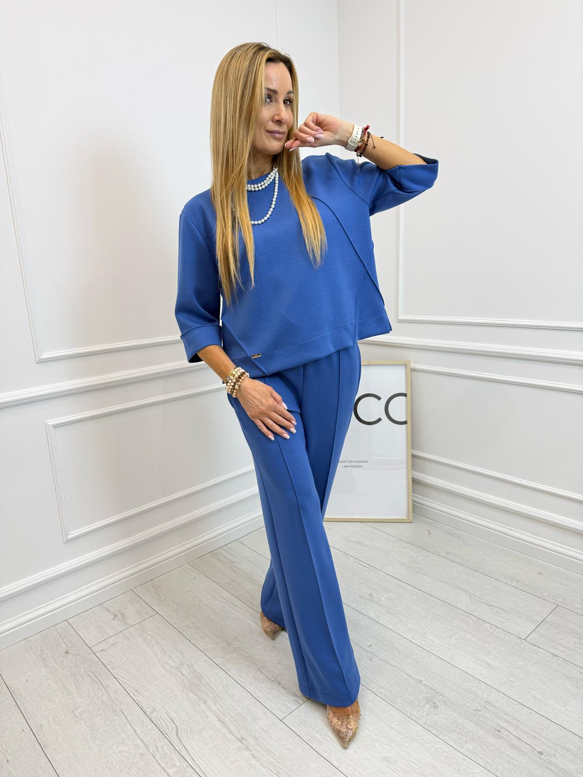 Elegancki Komplet La fu Kolor Kabaltowy