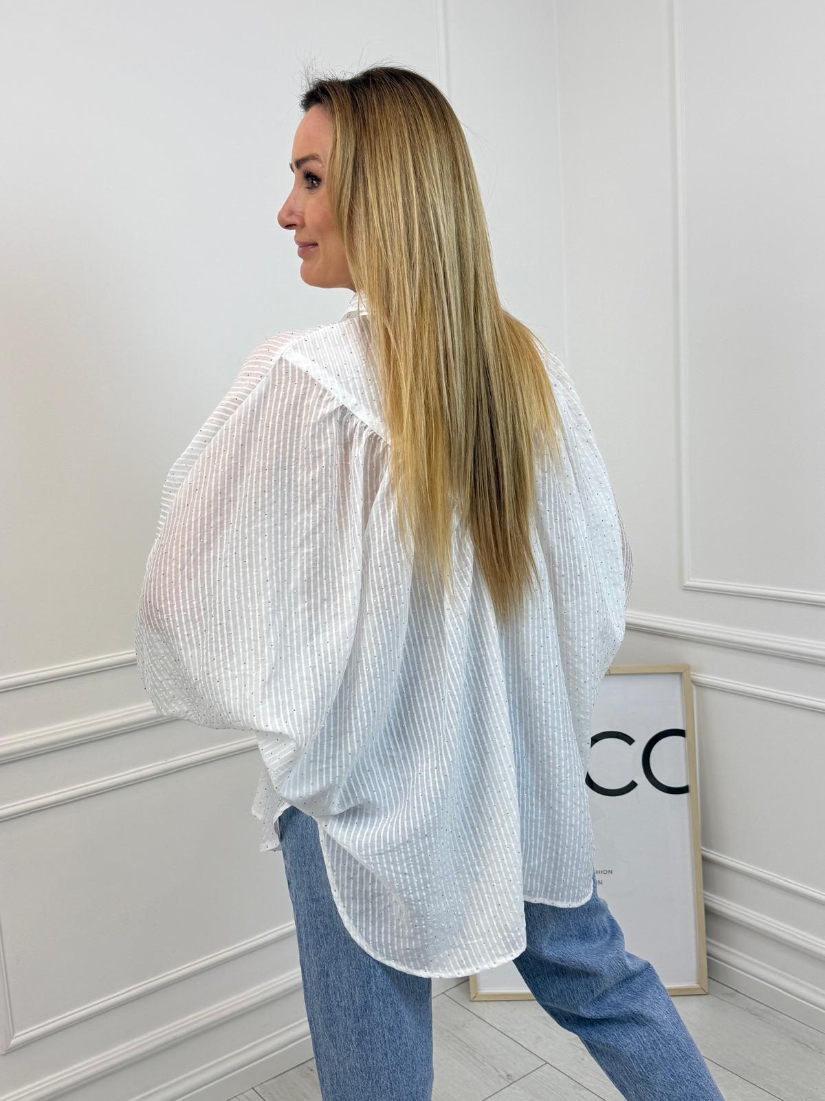 Koszula Oversize z Błyszczącymi Jetami